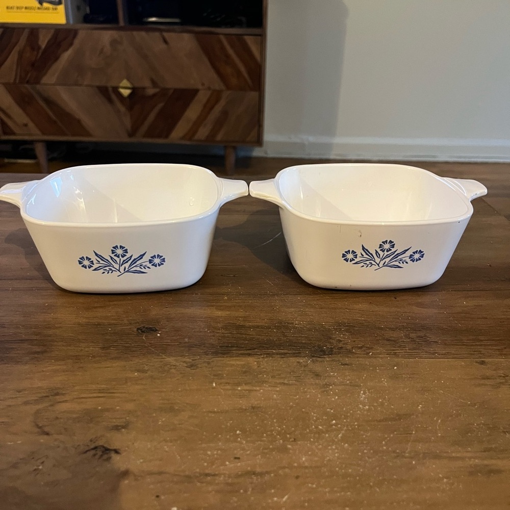 Vintage Corning Ware Blue Cornflower Casserole Dishes